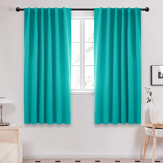 Deconovo Blackout Curtains, Thermal Insulated, W52 x L63 2 Panels, Back Tab by Deconovo