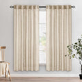 MIULEE Light Taupe Linen Curtains 72 Inch Length 2 Panels by MIULEE
