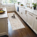 Washable 2x5 Hallway Runner Rug: Vintage Water Resistant Kitchen Entryway Rug by HYHAOYUNLAI
