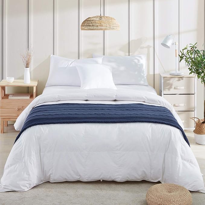 BOURINA Navy Throw Blanket 50 x90 Inches Throw Textured Solid Soft Sofa Throw - Image 2