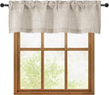 OWENIE Linen Valances for Windows 1 Pcs, Light Filtering Textured Farmhouse by OWENIE