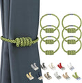 BEL AVENIR Magnetic Curtain Tiebacks, Decorative Drapery Holdbacks Modern Woven by BELAVENIR
