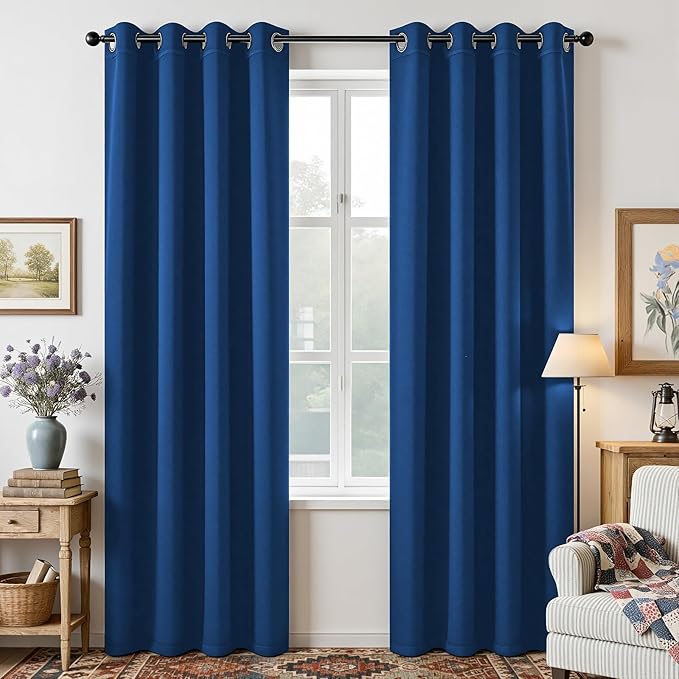 Joydeco Blackout Curtains 95 Inch Length 2 Panels Set, Thermal Insulated Long by JOYDECO