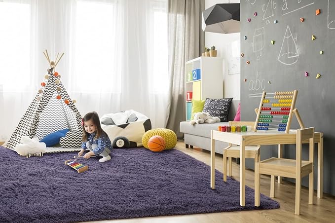 TWINNIS Super Soft Shaggy Rugs Fluffy Carpets 6x9 Feet, Indoor Modern Plush - Image 4