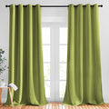 NICETOWN Fresh Green Room Darkening Curtains 102 inch Length, Grommet Energy by NICETOWN