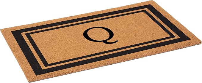 Calloway Mills 152962436Q Black Border 24" x 36" Monogram Doormat - Image 4