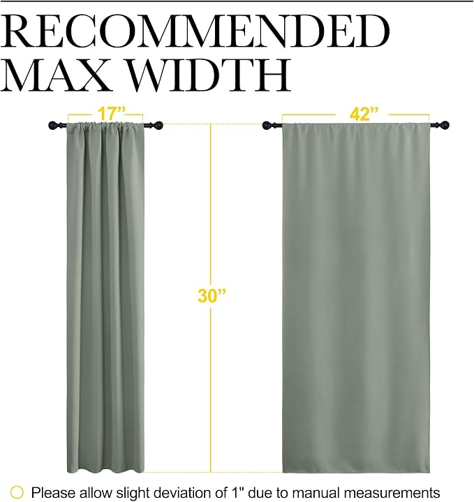 NICETOWN 2 Panels Blackout Curtains, Rod Pocket Thermal Insulated Drapes - Image 6