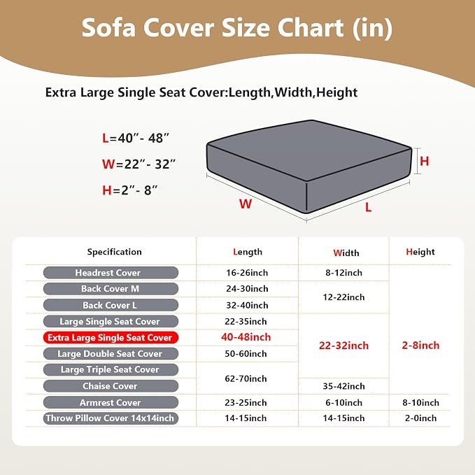 Couch Cushion Covers for Sofa Couch Covers Wear-Resistant Universal Sofa Cover - Image 3