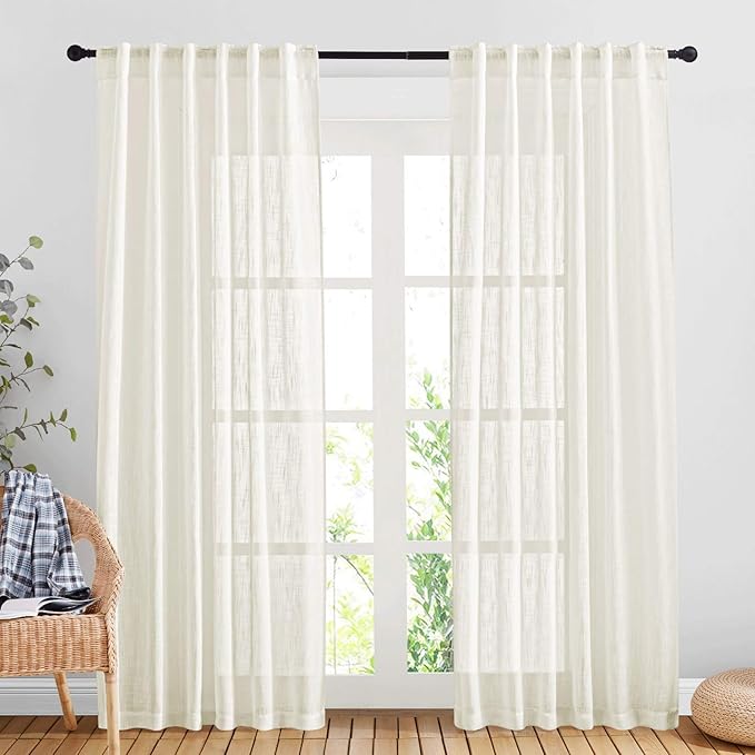 NICETOWN Linen Sheer Curtains and Drapes by NICETOWN