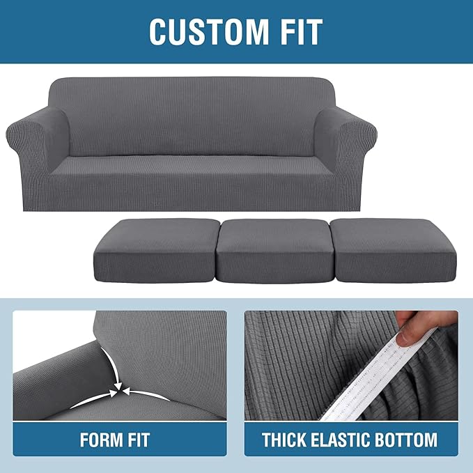 H.VERSAILTEX 4 Piece Stretch Sofa Covers - Image 4