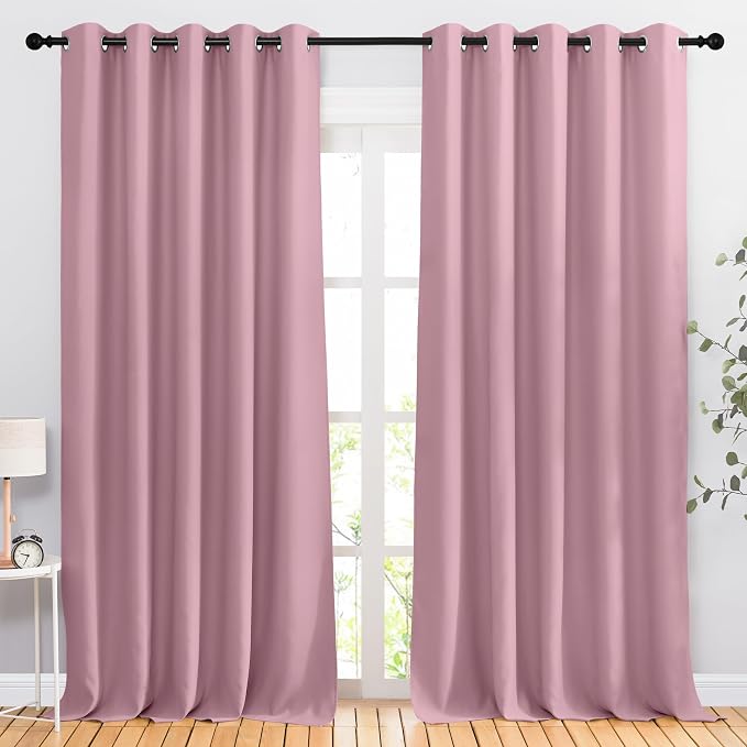 NICETOWN Crystal Pink Blackout Curtains & Drapes by NICETOWN