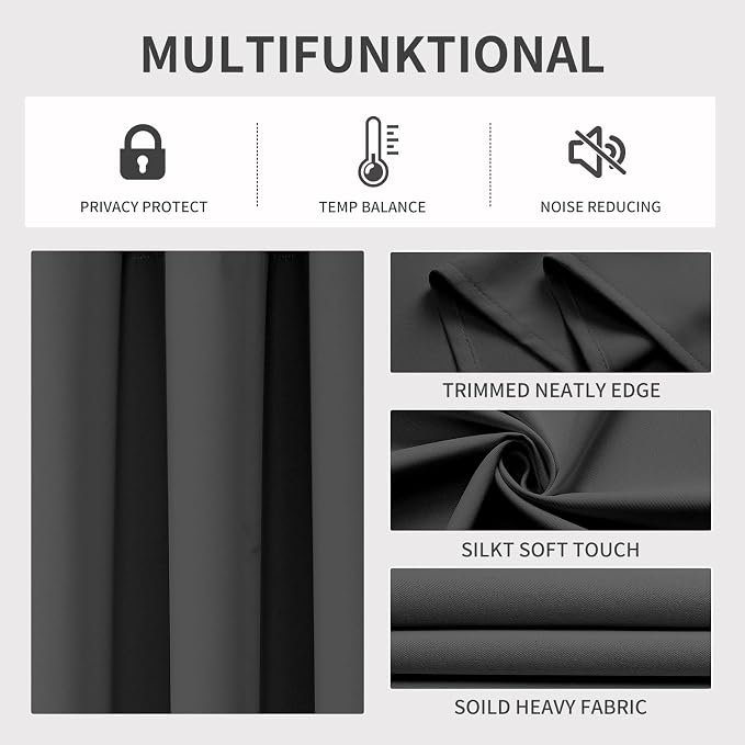 Joydeco Blackout Curtains 108 Inch Length 2 Panels Set, Thermal Insulated Long - Image 3