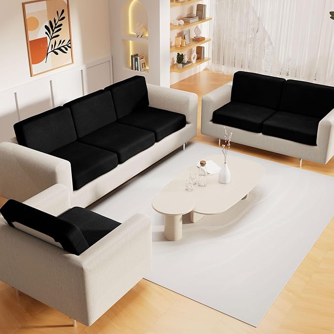 hyha Waterproof Sectional Couch Covers, Non Slip Sofa Couch Cushion Covers L - Image 2