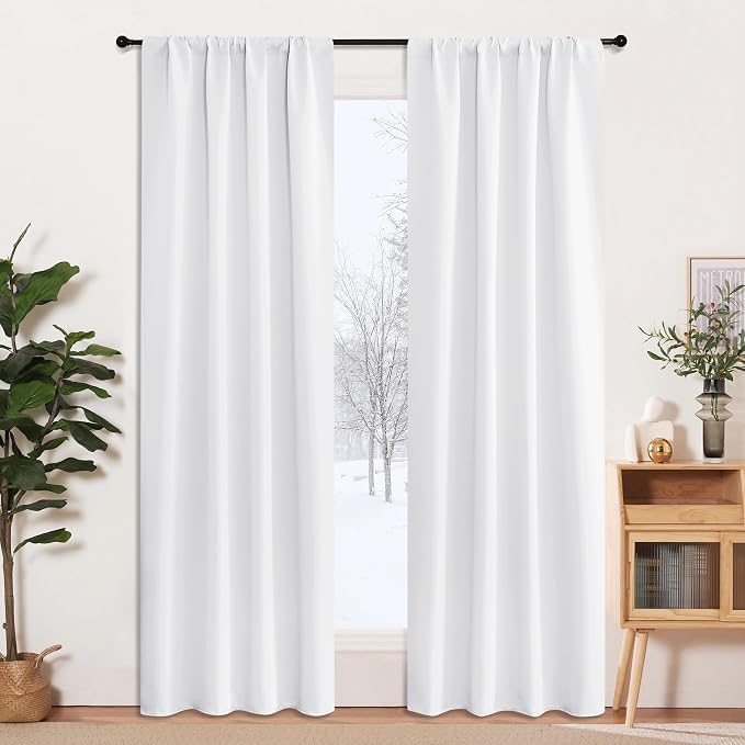 RYB HOME 2 Panels Doorway Curtains, Thermal Insulated Privacy Rod Pocket Easy by RYBHOME