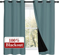 NICETOWN 100% Blackout Curtains 54 inches Long, Double-Deck Completely Blackout by NICETOWN