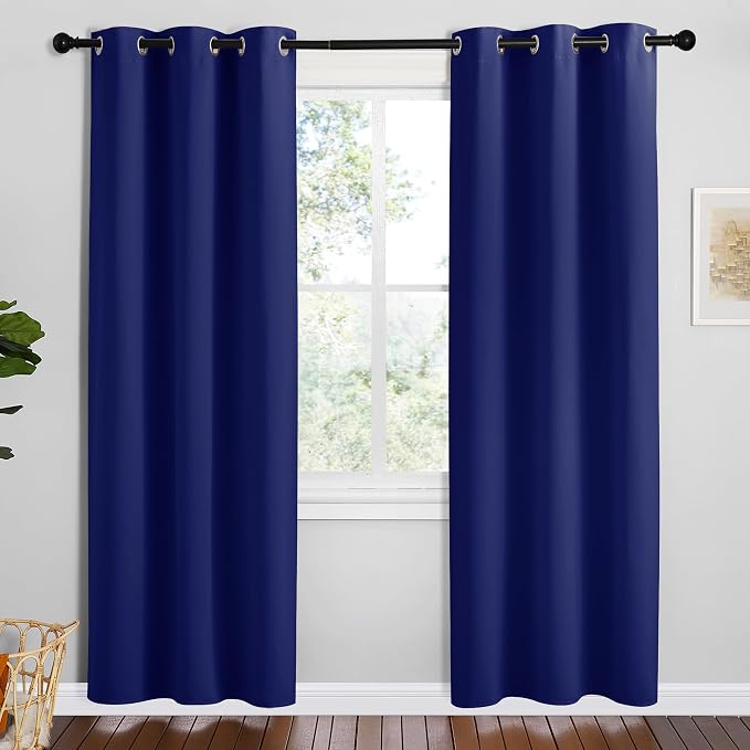 NICETOWN Navy Blue Blackout Curtains 78 inches Length by NICETOWN