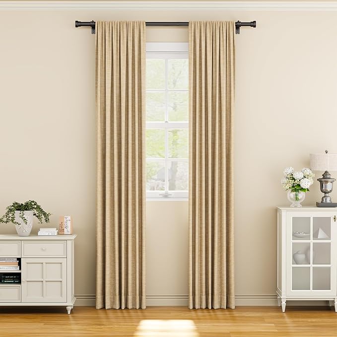 YaFex Curtain Rods 32-58 Inch, Heavy Duty 1 Inch Adjustable Curtain Rod - Image 2