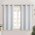 BGment Greyish White Short Room Darkening Curtains by BGment