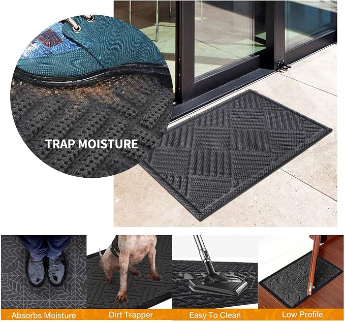 Mibao Front Door Mat, Dirt Trapper Welcome Mat - Image 5