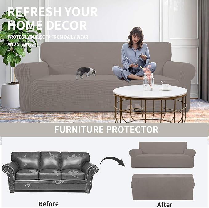 Easy-Going Stretch Oversized Chair Sofa Slipcover 1-Piece Couch Sofa Cover - Image 4