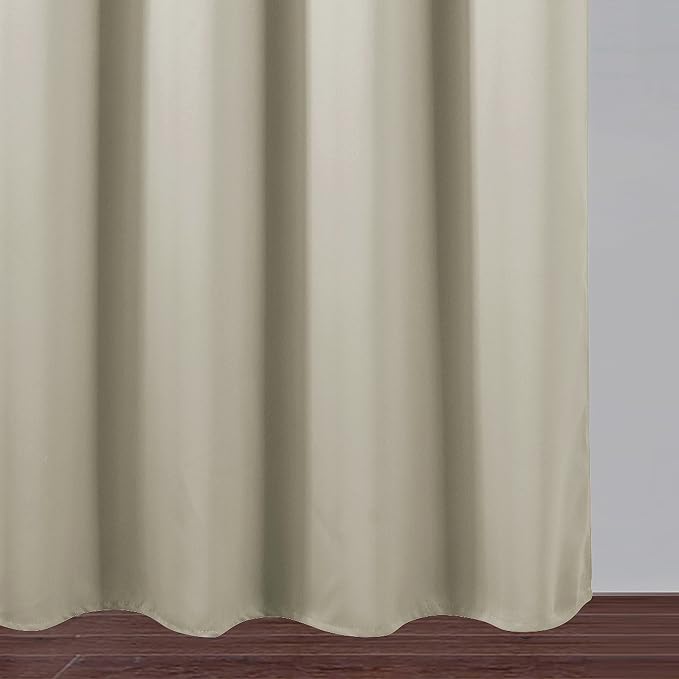 LEMOMO Light Beige Blackout Curtains/52 x 45 Inch Length Kids Curtains/Set of 2 - Image 8
