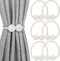 Melaluxe 6 Pack Magnetic Curtain Tiebacks, Decorative Curtain Holdbacks by Melaluxe