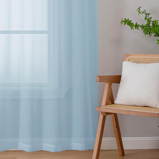 Chyhomenyc Sky Blue Sheer Valances - Image 9