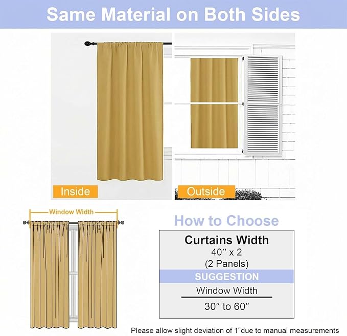 Simplebrand Ava Bright Gold Blackout Curtains - Image 9