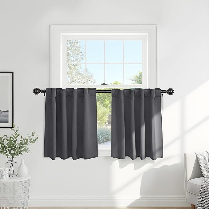 PONY DANCE Short Curtains Half Window Curtains by PONYDANCE