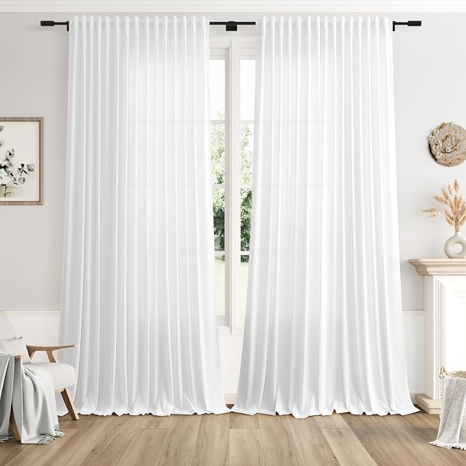 Nanspring Extra Wide Linen Curtains by Nanspring