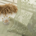 YJ YANJUN Vintage Lace Curtains 54 Inch Length-Victorian Floral Pattern Sage by YJYANJUN