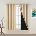 Yakamok Beige 100% Blackout Curtains by Yakamok