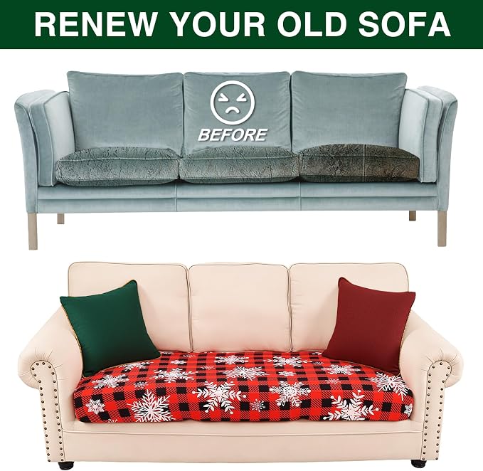 Smiry Printed Couch Cushion Covers, Stretch Soft Couch Covers - Image 8
