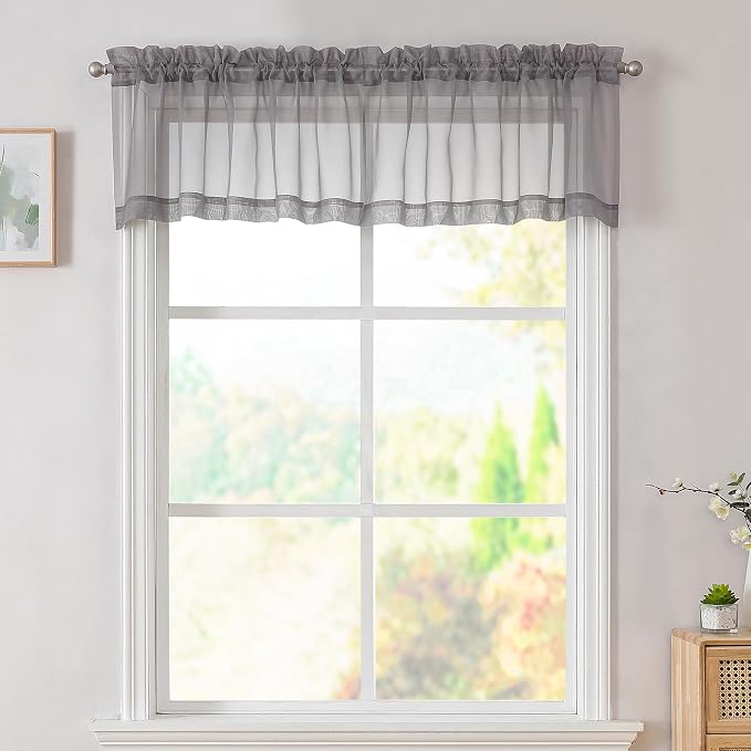 Simplebrand Grey Valances 14 Inches Long by Simplebrand