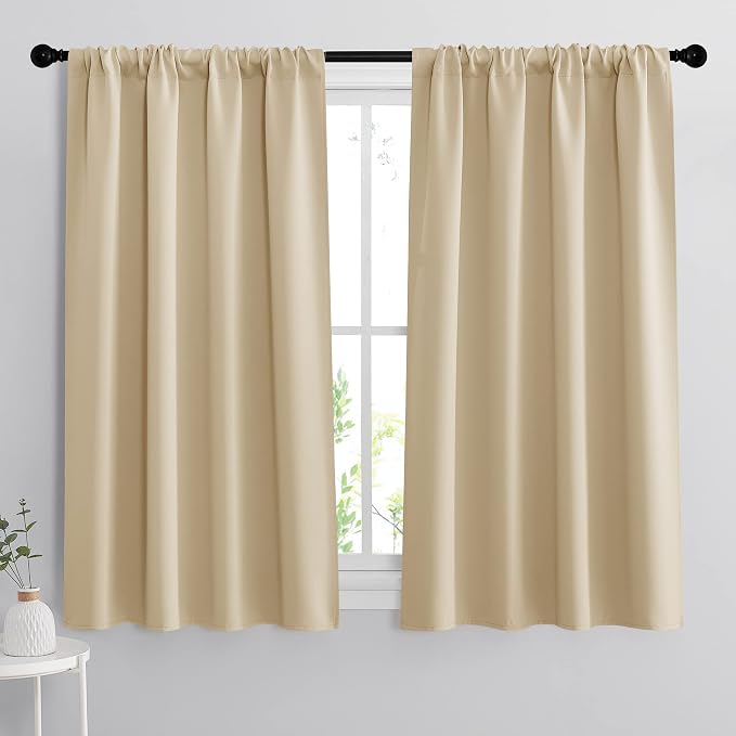 RYB HOME Extra Wide Curtains for Bedroom Living Room 63 inches Long, Thermal by RYBHOME