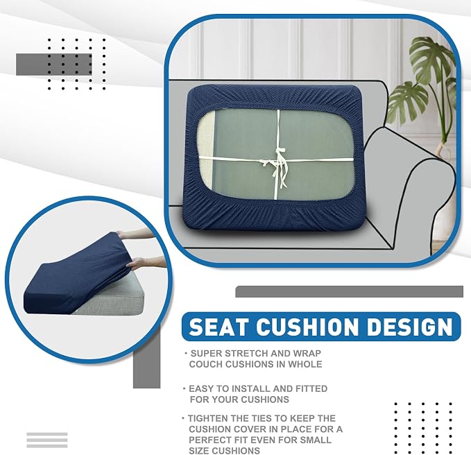 XINEAGE Couch Cushion Covers Seat Cushion Cover Thick Stretch Sofa Slipcovers 1 - Image 6