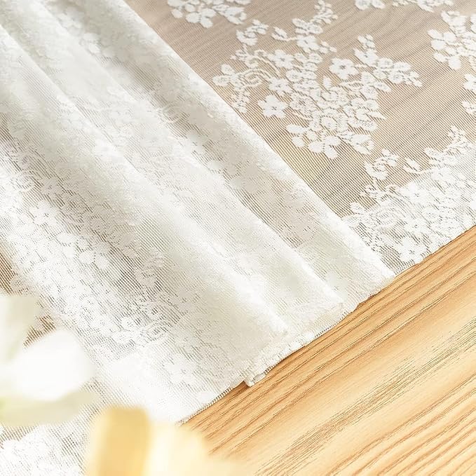 YJ YANJUN Vintage Lace Curtains 90 Inches Long - Image 6