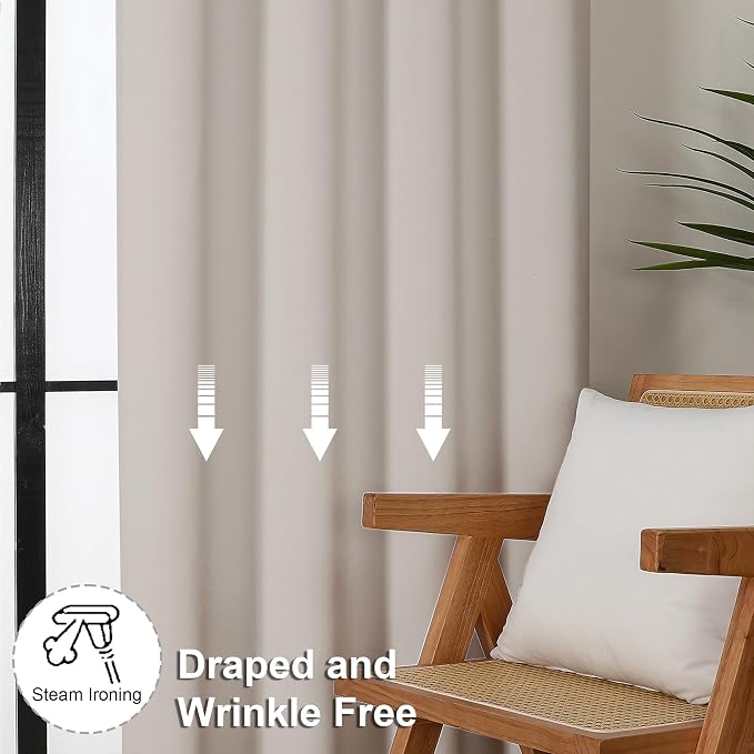 Simplebrand Ava Natural Blackout Curtains - Image 7