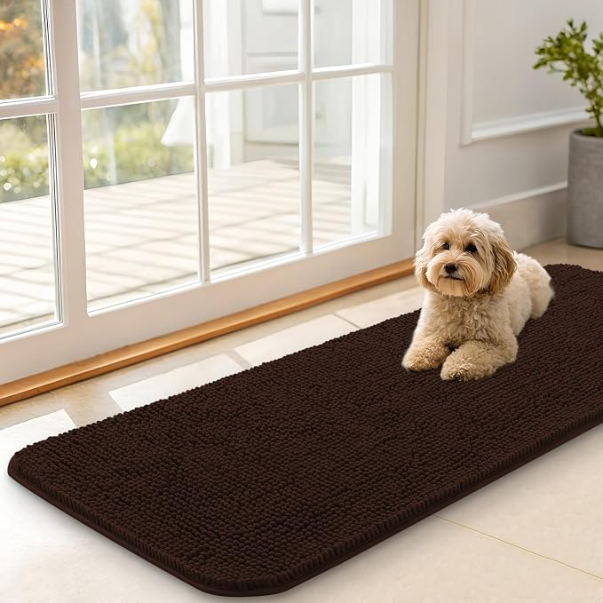 OLANLY Dog Door Mat for Muddy Paws 47x17, Absorbs Moisture and Dirt, Absorbent by OLANLY
