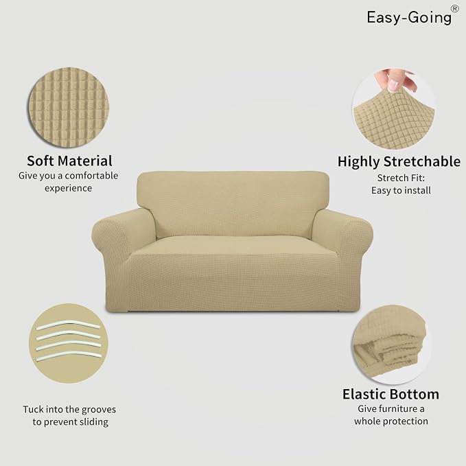 Easy-Going Stretch Loveseat Slipcover 1-Piece Sofa Cover Furniture Protector - Image 3