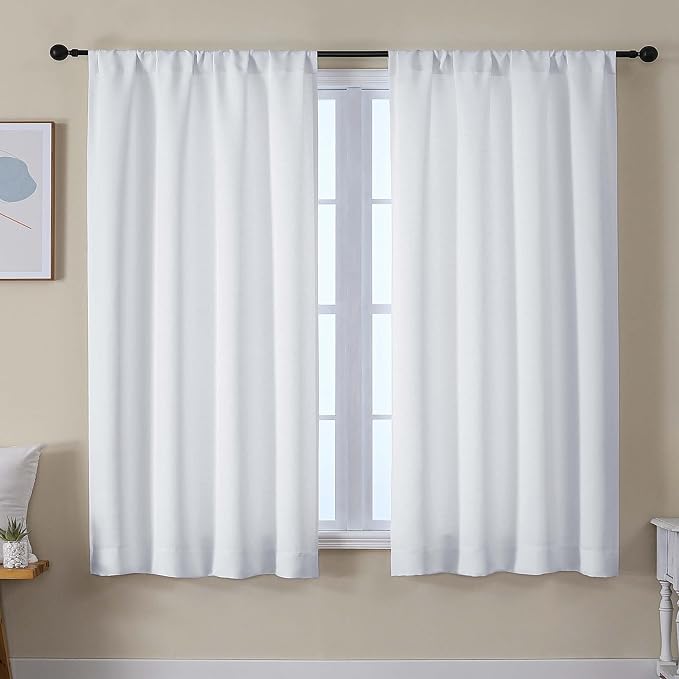 Simplebrand Ava Pure White Light Filtering Curtains by Simplebrand