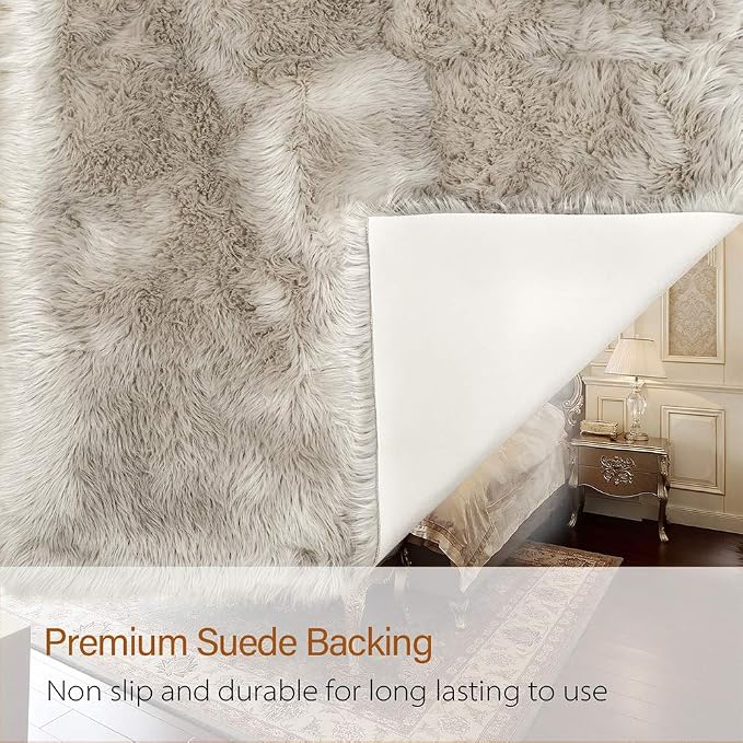 LOCHAS Soft Fluffy Faux Fur Rugs - Image 3