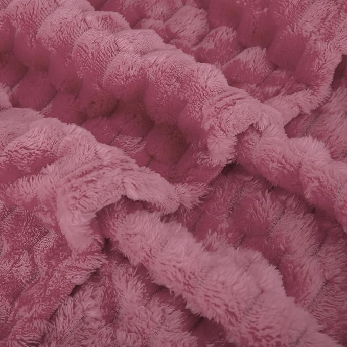 Dusty Pink Throw Blanket 108"×90" inches Gifts - Image 5