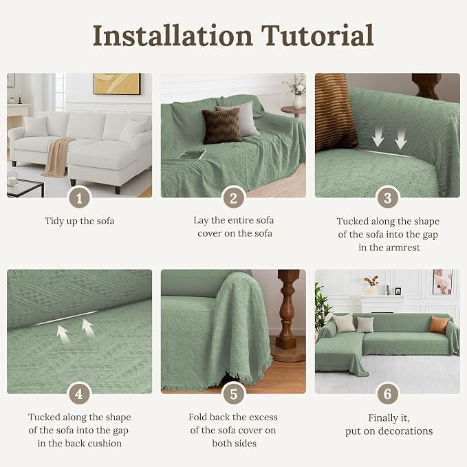 HOMERILLA Sectional Couch Covers - Image 6