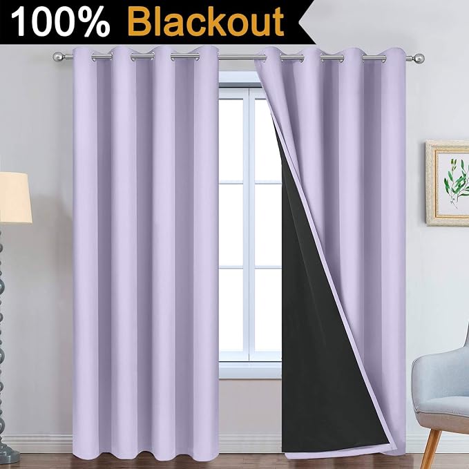 Yakamok 2 Thick Layers Completely Blackout Window Treatment Thermal Insulated - Image 2