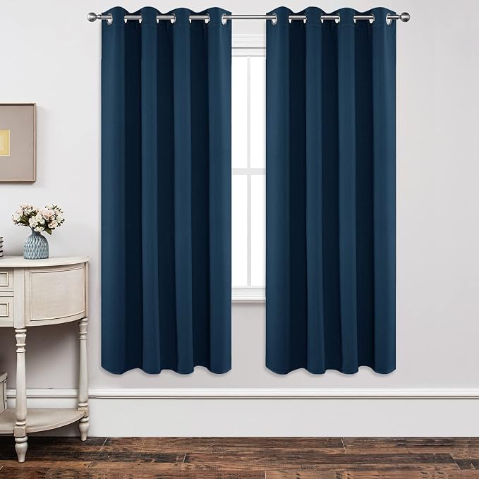 Joydeco Blackout Curtains 72 Inch Length 2 Panels Set, Thermal Insulated Long by JOYDECO