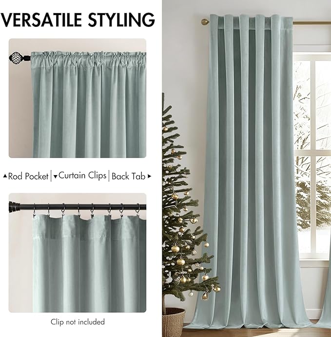 MIULEE Velvet Curtains 96 inches - Image 2