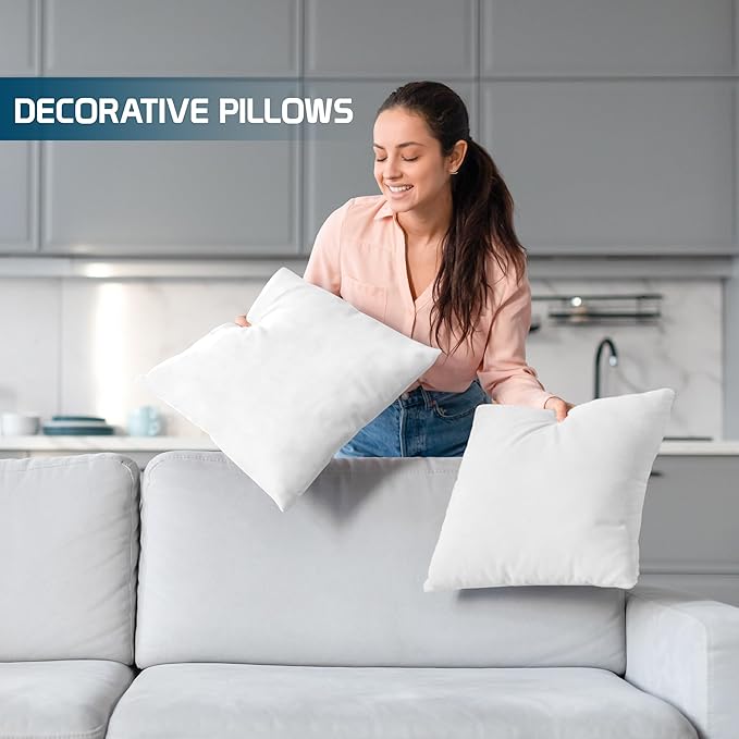 Utopia Bedding Throw Pillows – 17 x 17 Inches Down Alternative Pillows - Image 3