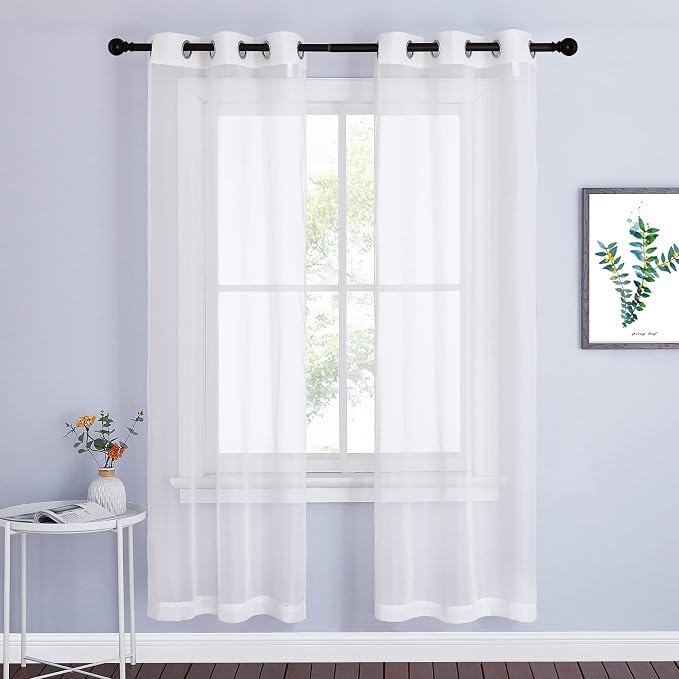 NICETOWN Ivory Sheer Curtains 72 inch Length by NICETOWN