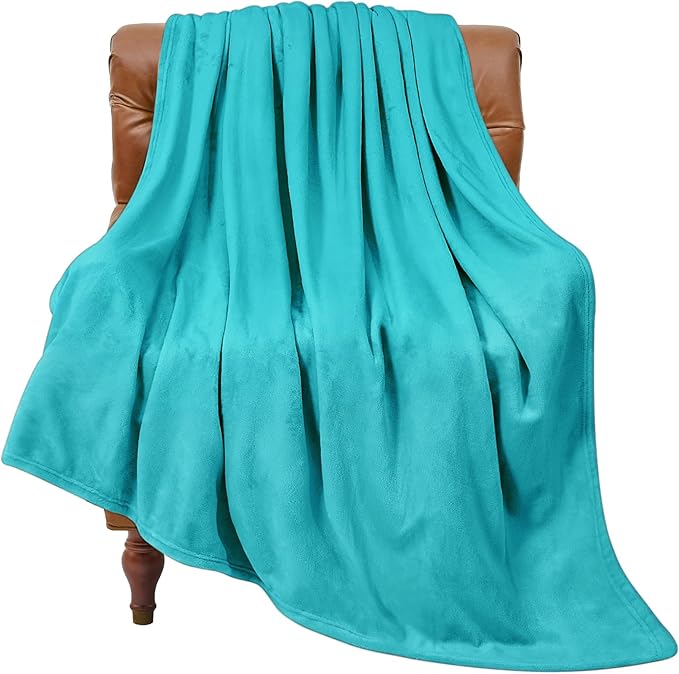 BEDELITE Fleece Blankets Twin Size Teal Throw Blankets by BEDELITE